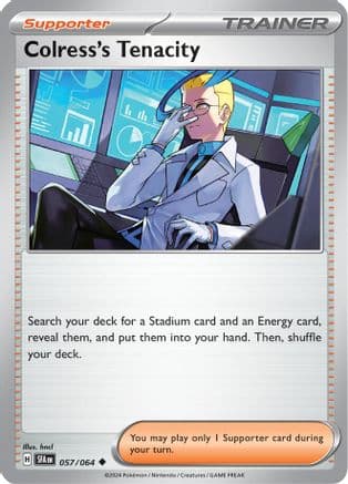 Colress's Tenacity - 057/064 — SV: Shrouded Fable Pokémon TCG card by hncl