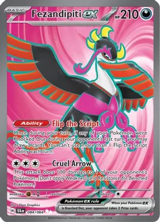 Fezandipiti ex - 084/064 — SV: Shrouded Fable Pokémon TCG card by 5ban Graphics