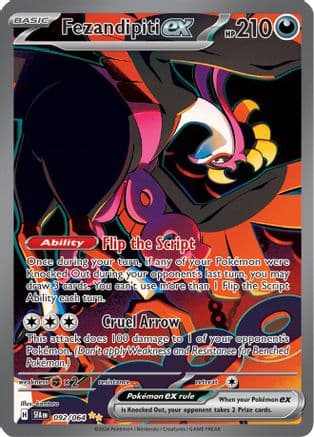 Fezandipiti ex - 092/064 — SV: Shrouded Fable Pokémon TCG card by kantaro