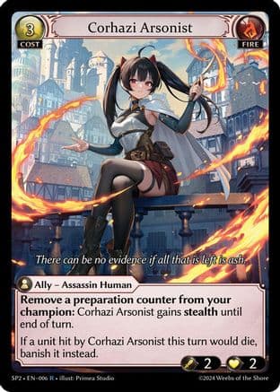 Corhazi Arsonist — Supporter Pack 2 Grand Archive TCG card by Primea Studio