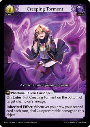 Creeping Torment — Supporter Pack 2 Grand Archive TCG card by Primea Studio