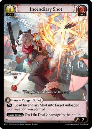 Incendiary Shot — Supporter Pack 2 Grand Archive TCG card by Primea Studio