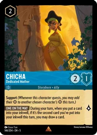 Chicha - Dedicated Mother — Shimmering Skies Disney Lorcana card by Grace Tran