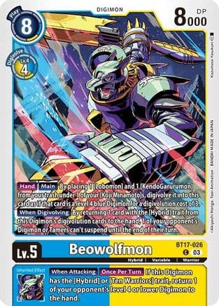 Beowolfmon — Secret Crisis Digimon Card Game card by Kazumasa Yasukuni