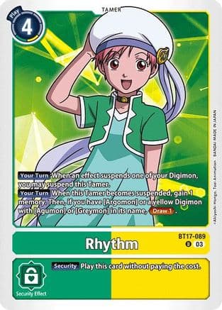 Rhythm — Secret Crisis Digimon Card Game card by Akiyoshi Hongo, Toei Animation
