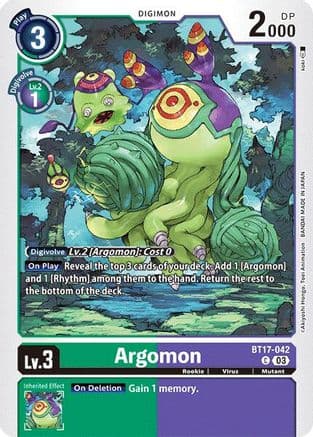 Argomon - BT17-042 — Secret Crisis Digimon Card Game card by kokis