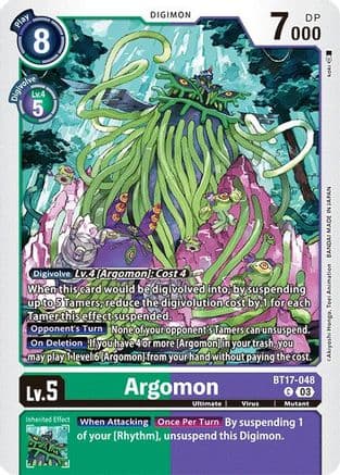 Argomon - BT17-048 — Secret Crisis Digimon Card Game card by Akiyoshi Honga, Toei Animation