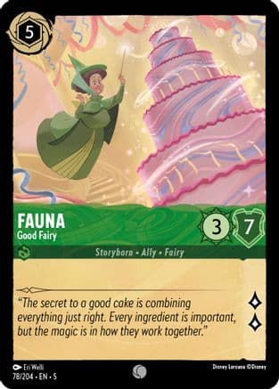 Fauna - Good Fairy — Shimmering Skies Disney Lorcana card by Eri Welli