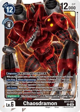 Chaosdramon — Secret Crisis Digimon Card Game card by Akiyoshi Hongō, Toei Animation