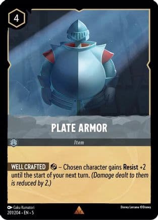 Plate Armor — Shimmering Skies Disney Lorcana card by Gaku Kumatori