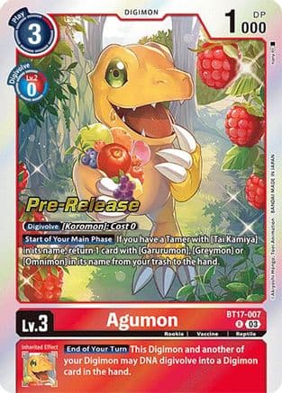 Agumon — Secret Crisis Pre-Release Cards