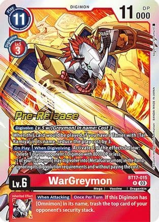 WarGreymon — Secret Crisis Pre-Release Cards