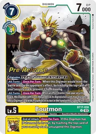 Boutmon — Secret Crisis Pre-Release Cards Digimon Card Game card by Nakano Haito
