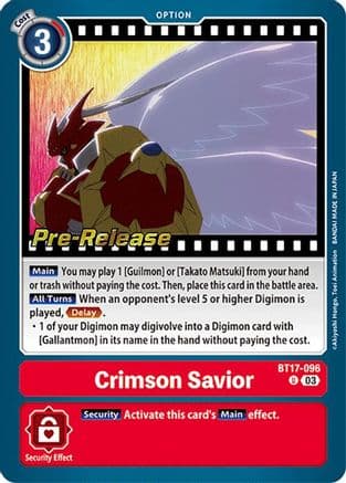 Crimson Savior — Secret Crisis Pre-Release Cards