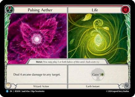 Pulsing Aether // Life — Rosetta Flesh and Blood card by Saad Irfan / Olga Tereshenko