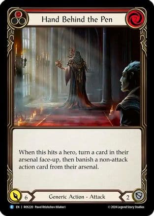 Hand Behind the Pen — Rosetta Flesh and Blood card by Pavel Rtishchev