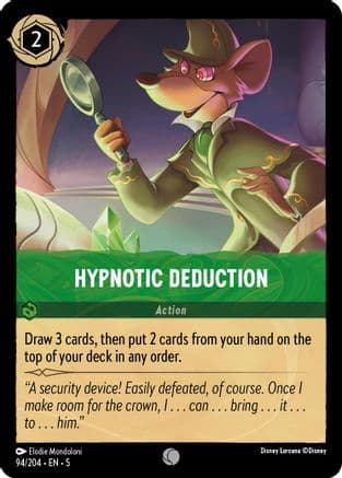 Hypnotic Deduction — Shimmering Skies Disney Lorcana card by Elodie Mondoloni