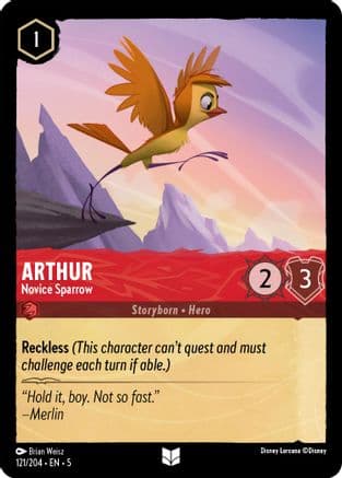 Arthur - Novice Sparrow — Shimmering Skies Disney Lorcana card by Brian Weisz