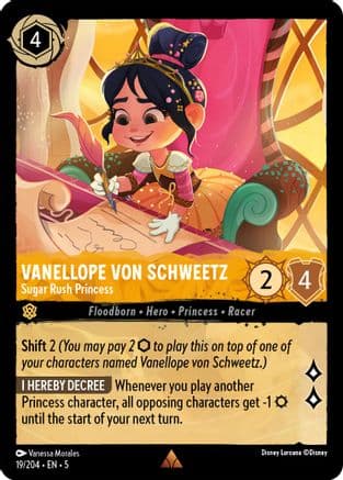 Vanellope von Schweetz - Sugar Rush Princess — Shimmering Skies Disney Lorcana card by Vanessa Morales