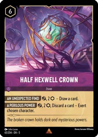 Half Hexwell Crown — Shimmering Skies Disney Lorcana card by John Loren