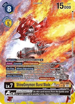 ShineGreymon: Burst Mode ACE (Alternate Art) — Secret Crisis