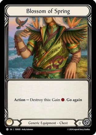 Blossom of Spring (TER) — 1st Strike Flesh and Blood card by Andy Aslamov