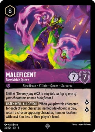 Maleficent - Formidable Queen — Shimmering Skies Disney Lorcana card by Malia Ewart