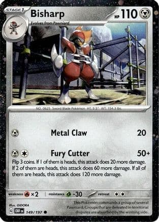 Bisharp - 149/197 (Cosmos Holo) — Miscellaneous Cards & Products Pokémon TCG card by GIDORA