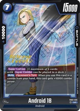 Android 18 — Raging Roar Release Event Cards