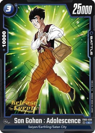 Son Gohan : Adolescence - FB03-038 — Raging Roar Release Event Cards