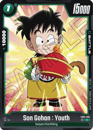 Son Gohan : Youth - FB03-065 — Raging Roar Release Event Cards