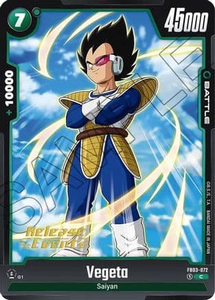 Vegeta - FB03-072 — Raging Roar Release Event Cards