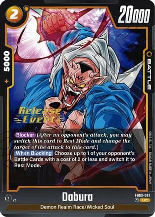 Dabura - FB03-081 — Raging Roar Release Event Cards