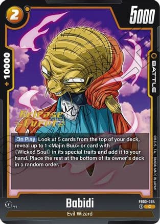 Babidi - FB03-084 — Raging Roar Release Event Cards