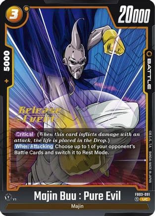 Majin Buu : Pure Evil — Raging Roar Release Event Cards