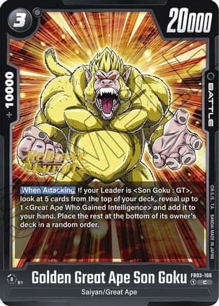 Golden Great Ape Son Goku — Raging Roar Release Event Cards