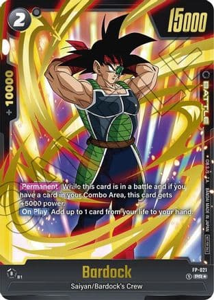 Bardock - FP-021 (Gold) — Fusion World Promotion Cards and Packs Dragon Ball Super: Fusion World card by BANDAI MADE IN JAPAN