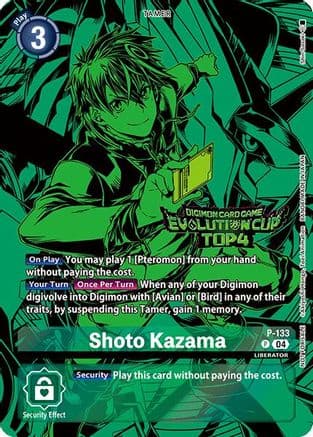 Shoto Kazama (August 2024 Evolution Cup Top 4) — Digimon Promotion Cards
