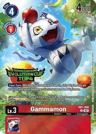 Gammamon - RB1-006 (August 2024 Evolution Cup Top 4) — Resurgence Booster