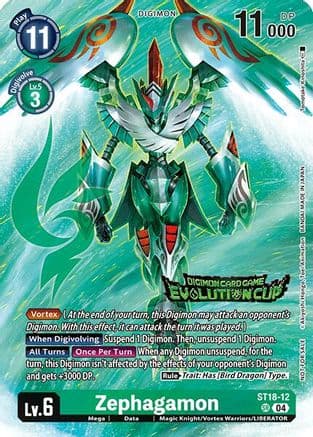 Zephagamon (August 2024 Evolution Cup Participant) — Starter Deck 18: Guardian Vortex Digimon Card Game card by Tomotake Kinoshita