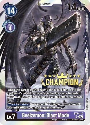 Beelzemon: Blast Mode (Digimon 3-On-3 Champion) — Starter Deck 14: Beelzemon Advanced Deck Set