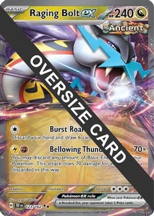 Raging Bolt ex - 123/162 — Jumbo Cards Pokémon TCG card by aky CG Works