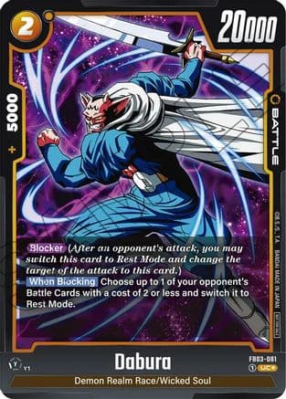 Dabura (Tournament Pack 03) — Tournament and Championship Promos