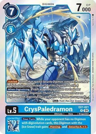 CrysPaledramon — Digimon LIBERATOR Digimon Card Game card by Akiyoshi Honga, Toei Animation