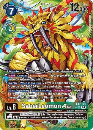 SaberLeomon ACE (Alternate Art) — Digimon LIBERATOR