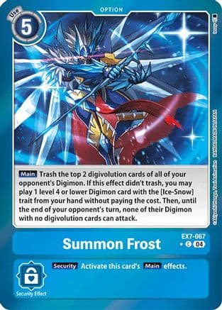 Summon Frost (Foil) — Digimon LIBERATOR