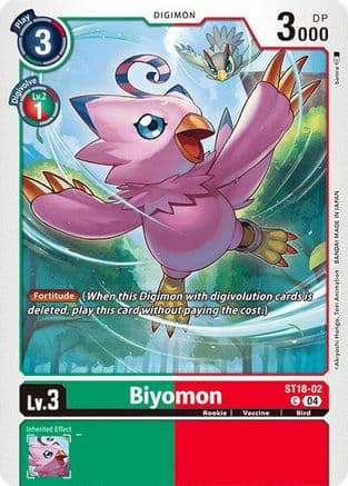 Biyomon — Starter Deck 18: Guardian Vortex Digimon Card Game card by ban.da