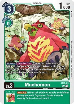 Muchomon — Starter Deck 18: Guardian Vortex Digimon Card Game card by koki
