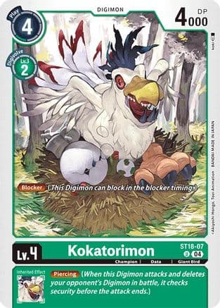 Kokatorimon — Starter Deck 18: Guardian Vortex Digimon Card Game card by koki
