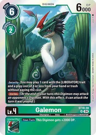 Galemon — Starter Deck 18: Guardian Vortex Digimon Card Game card by Akiyoshi Hongo, Toei Animation